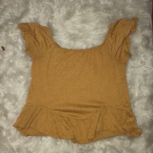 Yellow off the shoulder top